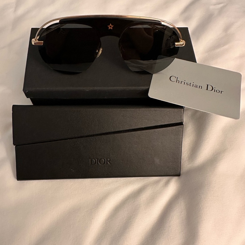 Dior Women's Sunglasses - Black and Gold